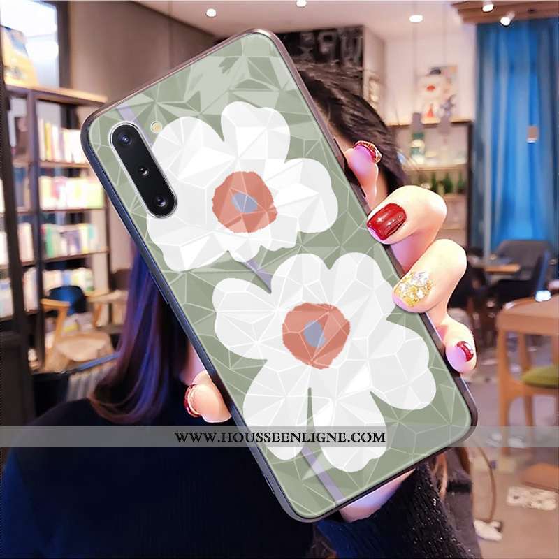 Étui Samsung Galaxy Note 10 Dessin Animé Coque Petit Frais Losange Tout Compris Orange