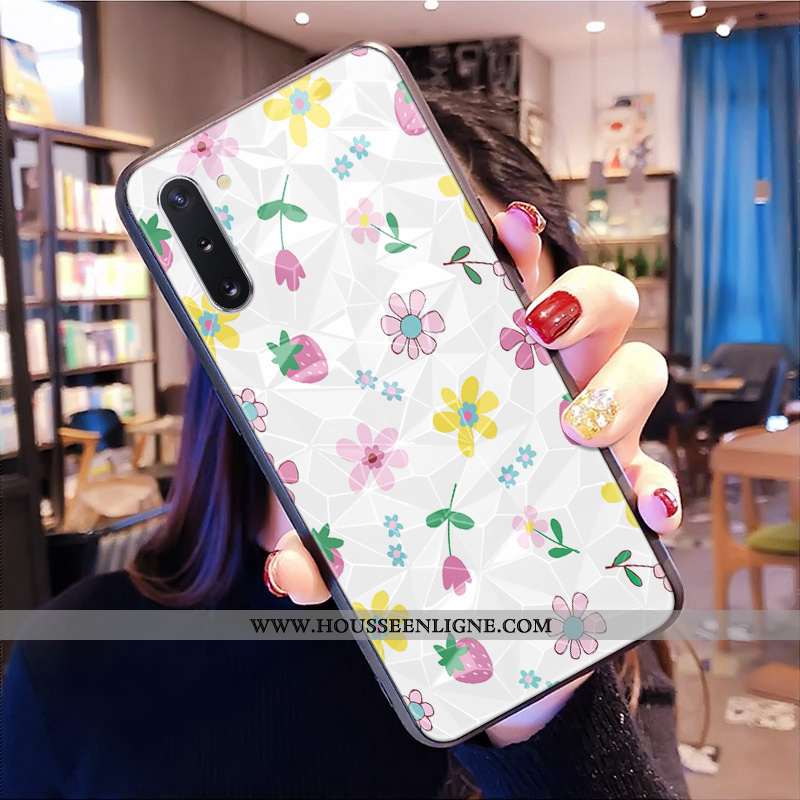 Étui Samsung Galaxy Note 10 Dessin Animé Coque Petit Frais Losange Tout Compris Orange