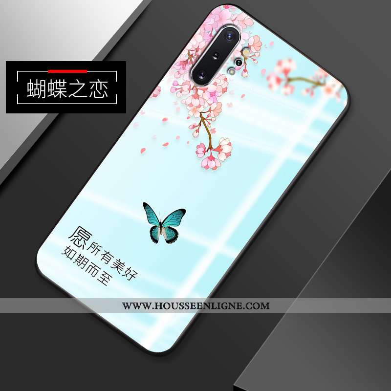 Étui Samsung Galaxy Note 10+ Fluide Doux Silicone Délavé En Daim Fleur Tendance Créatif Protection R