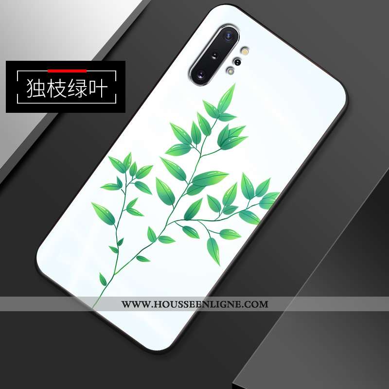 Étui Samsung Galaxy Note 10+ Fluide Doux Silicone Délavé En Daim Fleur Tendance Créatif Protection R