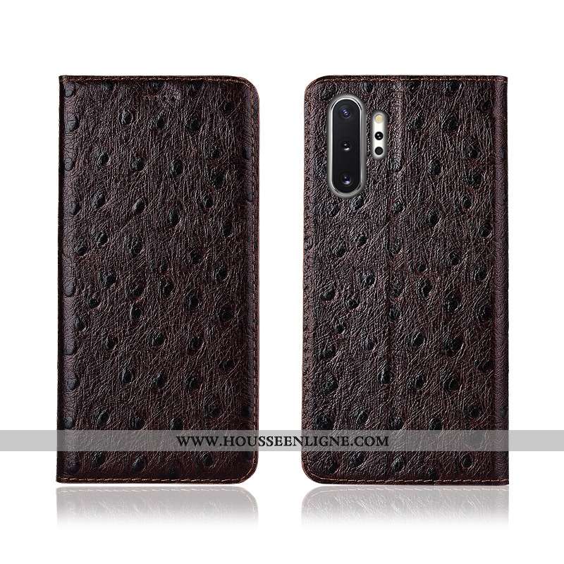 Étui Samsung Galaxy Note 10+ Fluide Doux Silicone Étoile Téléphone Portable Cuir Protection Noir