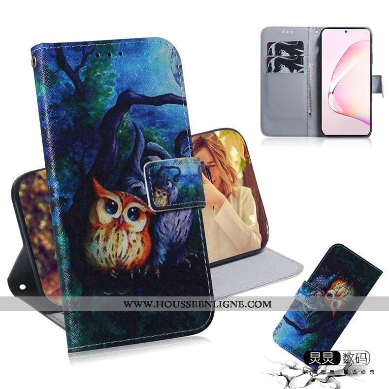 Étui Samsung Galaxy Note 10 Lite Charmant Tendance Coque Clamshell Étoile Téléphone Portable Bleu Fo