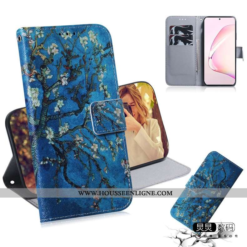 Étui Samsung Galaxy Note 10 Lite Charmant Tendance Coque Clamshell Étoile Téléphone Portable Bleu Fo