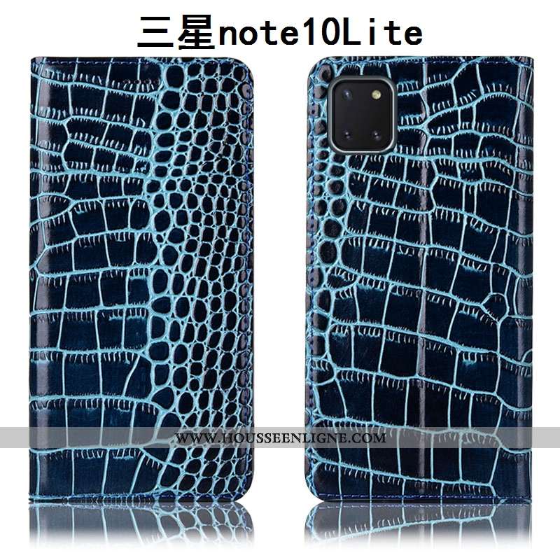 Étui Samsung Galaxy Note 10 Lite Cuir Véritable Protection Étoile Téléphone Portable Incassable Coqu