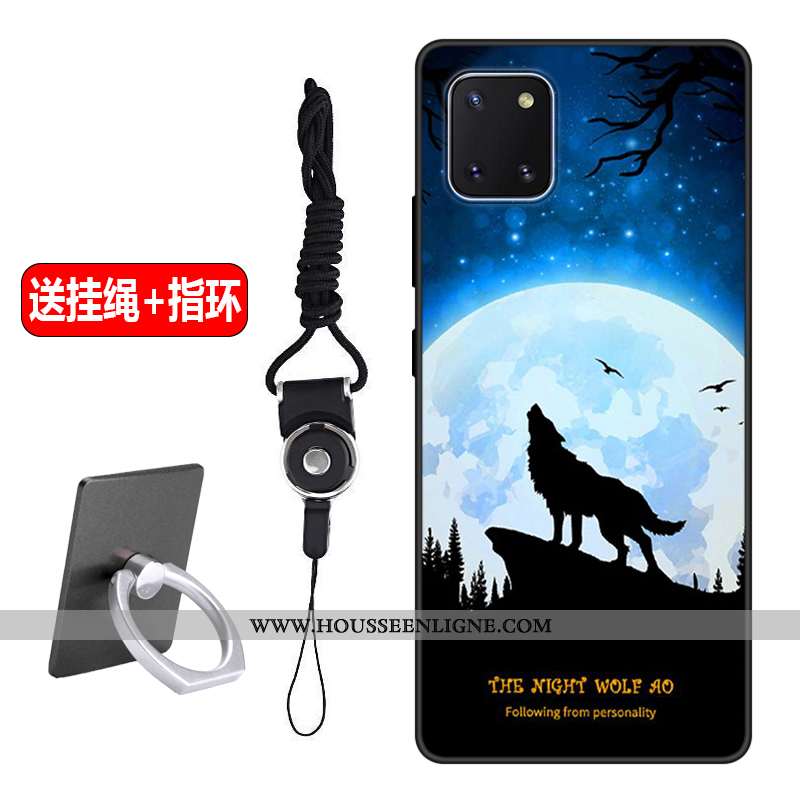 Étui Samsung Galaxy Note 10 Lite Délavé En Daim Créatif Étoile Protection Incassable Violet Silicone
