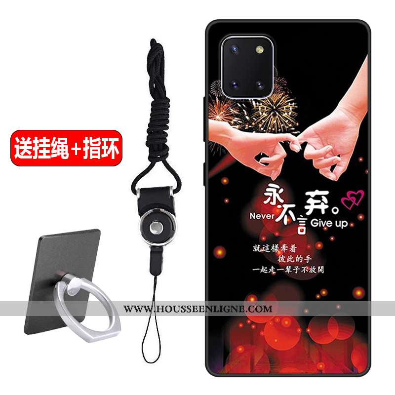 Étui Samsung Galaxy Note 10 Lite Délavé En Daim Créatif Étoile Protection Incassable Violet Silicone