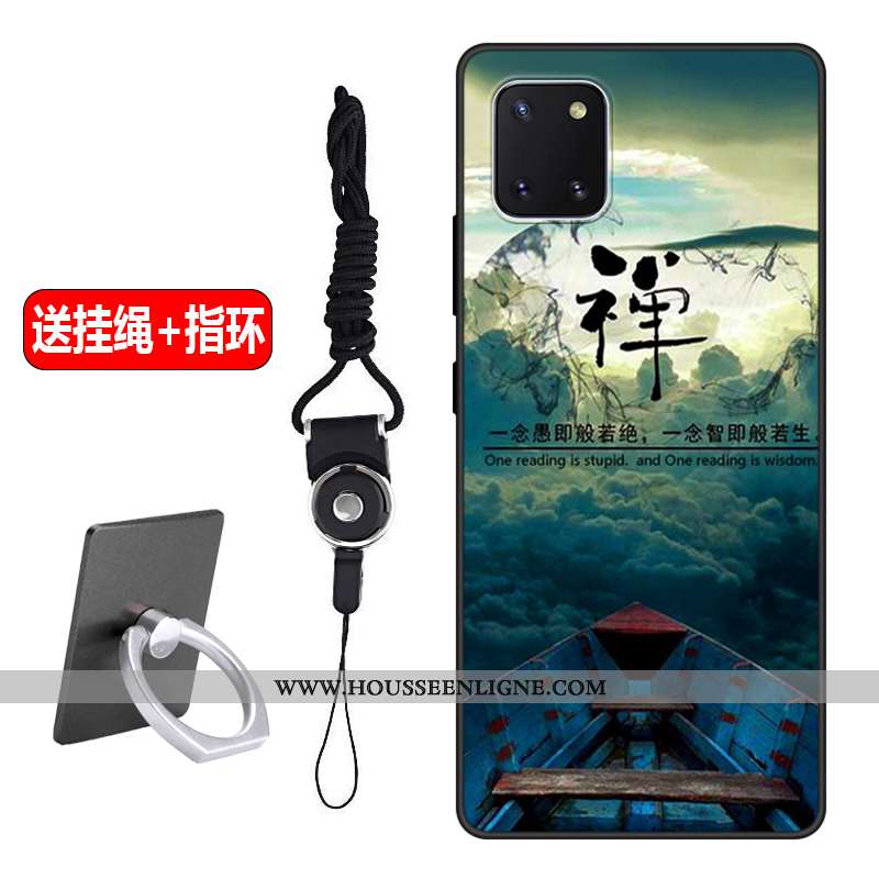 Étui Samsung Galaxy Note 10 Lite Délavé En Daim Créatif Étoile Protection Incassable Violet Silicone