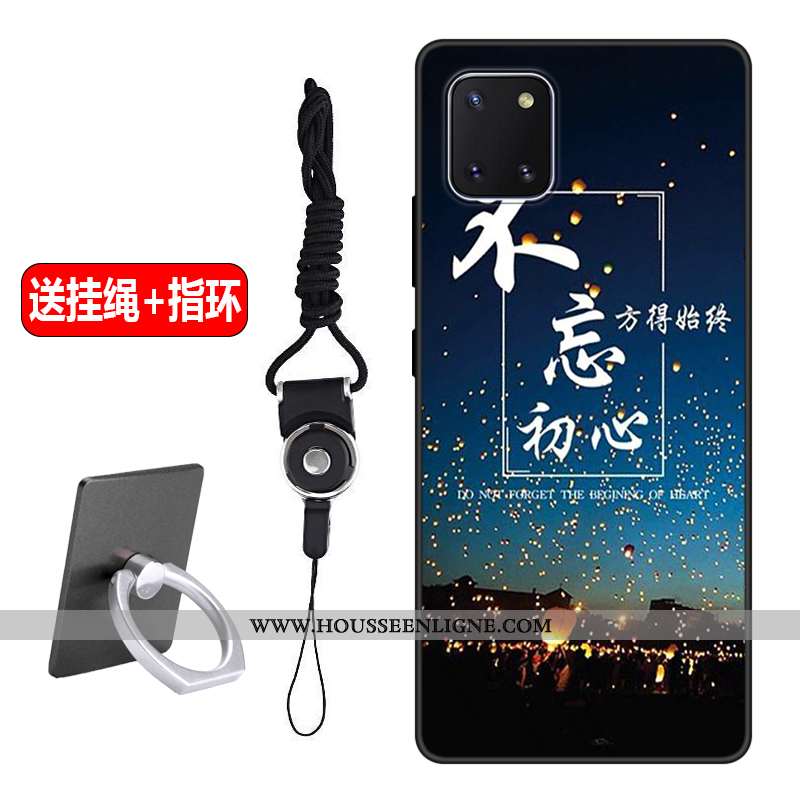 Étui Samsung Galaxy Note 10 Lite Délavé En Daim Créatif Étoile Protection Incassable Violet Silicone