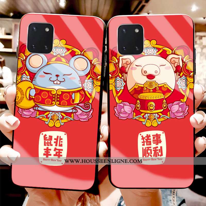 Étui Samsung Galaxy Note 10 Lite Silicone Protection Coque Téléphone Portable Jeunesse Verre Rouge