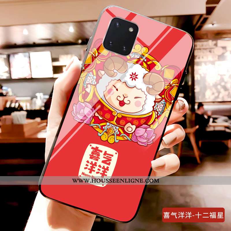 Étui Samsung Galaxy Note 10 Lite Silicone Protection Coque Téléphone Portable Jeunesse Verre Rouge