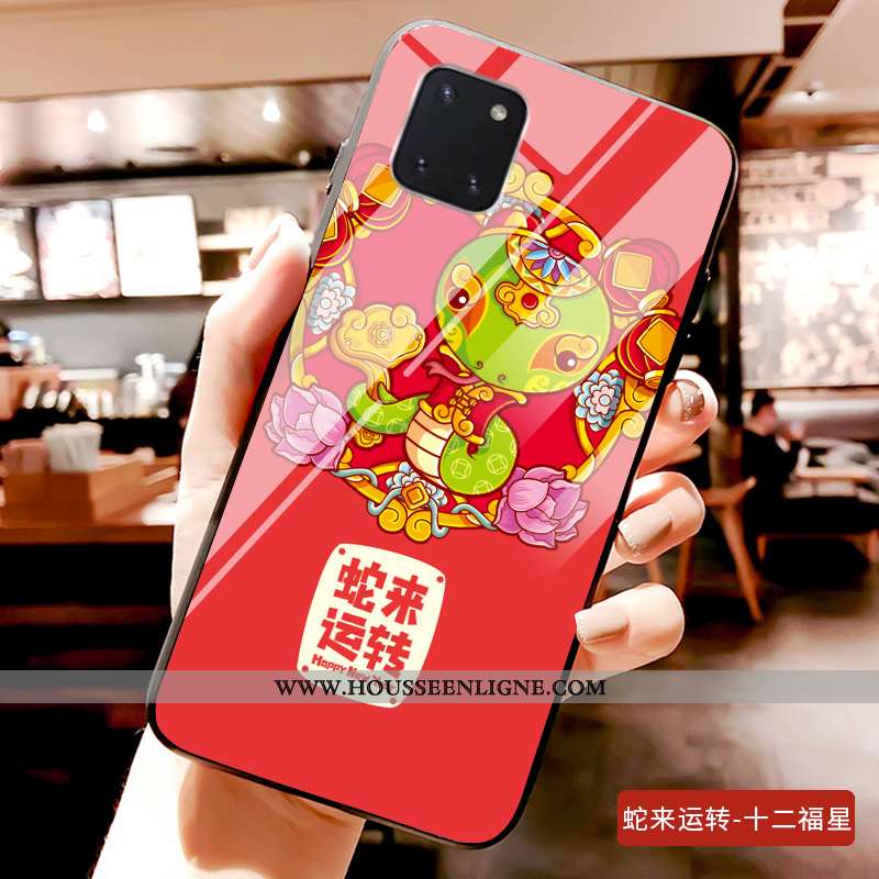 Étui Samsung Galaxy Note 10 Lite Silicone Protection Coque Téléphone Portable Jeunesse Verre Rouge