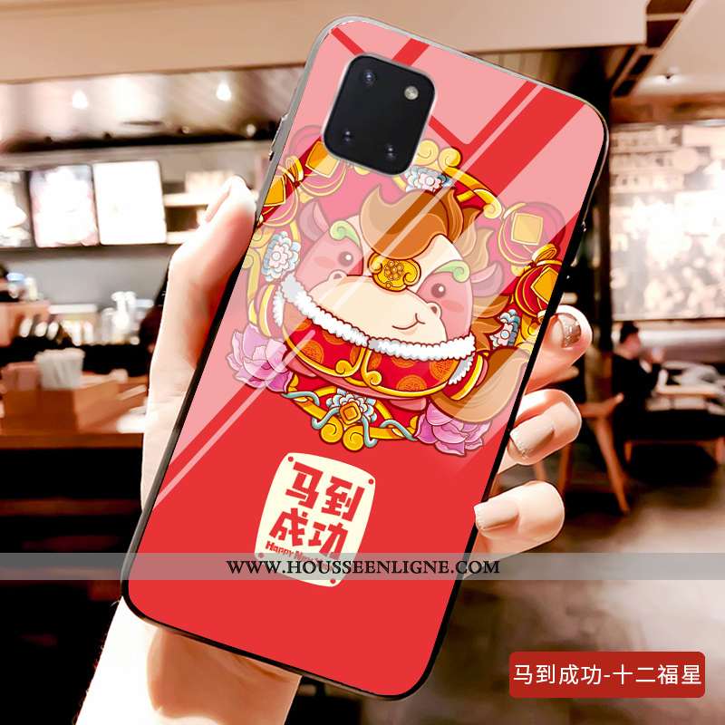 Étui Samsung Galaxy Note 10 Lite Silicone Protection Coque Téléphone Portable Jeunesse Verre Rouge