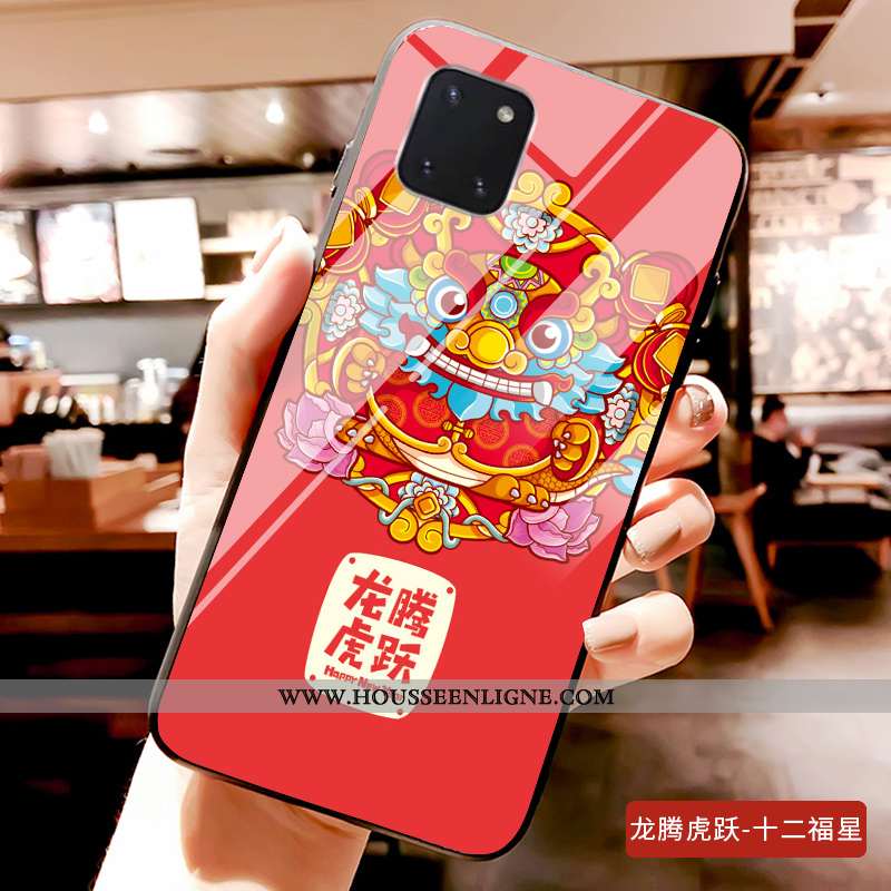 Étui Samsung Galaxy Note 10 Lite Silicone Protection Coque Téléphone Portable Jeunesse Verre Rouge