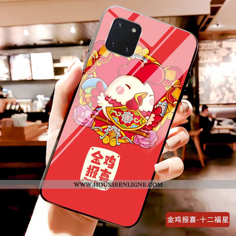 Étui Samsung Galaxy Note 10 Lite Silicone Protection Coque Téléphone Portable Jeunesse Verre Rouge
