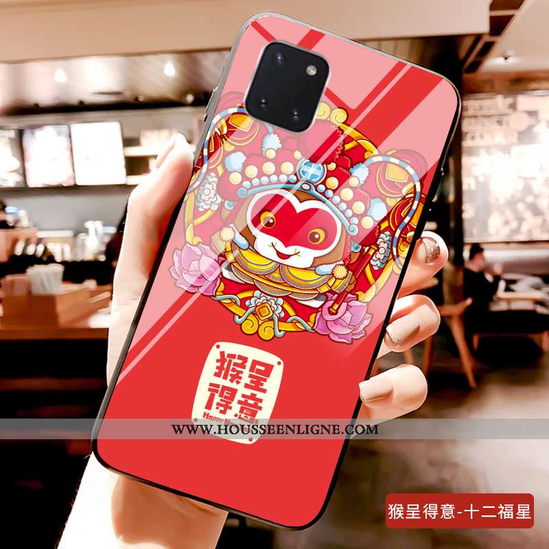 Étui Samsung Galaxy Note 10 Lite Silicone Protection Coque Téléphone Portable Jeunesse Verre Rouge