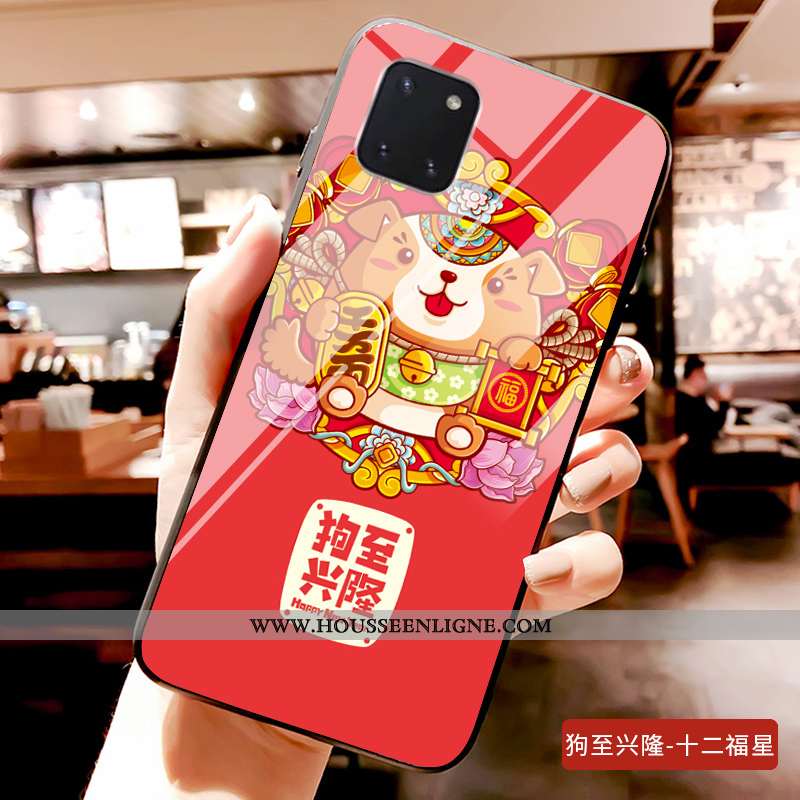 Étui Samsung Galaxy Note 10 Lite Silicone Protection Coque Téléphone Portable Jeunesse Verre Rouge