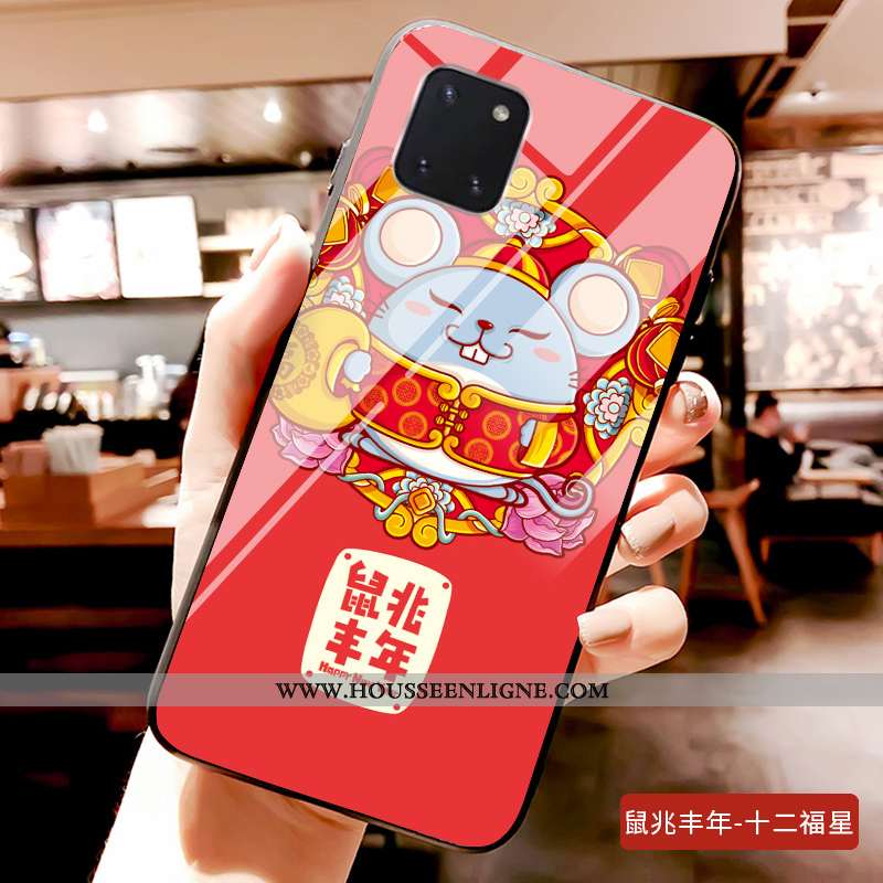 Étui Samsung Galaxy Note 10 Lite Silicone Protection Coque Téléphone Portable Jeunesse Verre Rouge