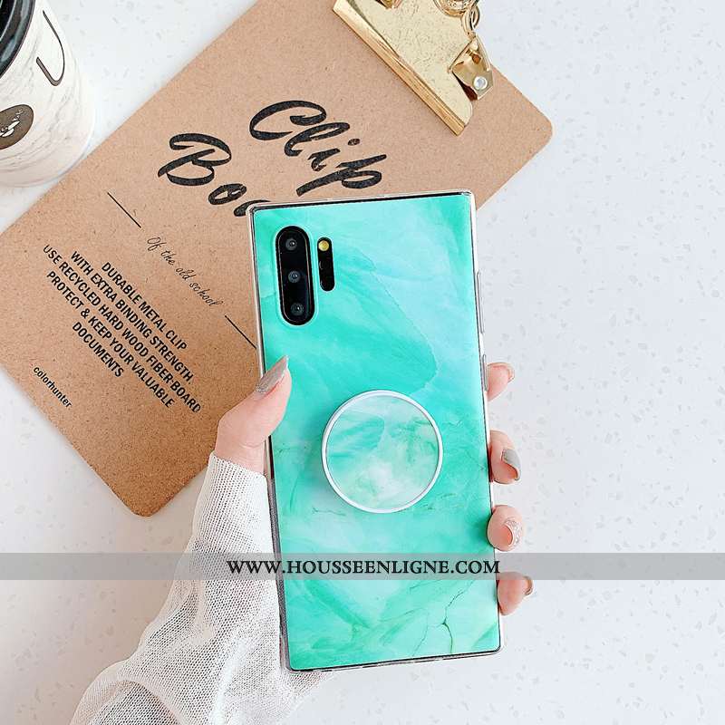 Étui Samsung Galaxy Note 10+ Personnalité Modèle Fleurie Silicone Incassable Coque Noir Grand