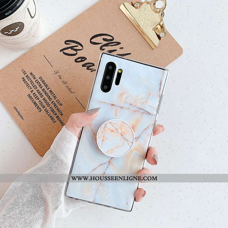 Étui Samsung Galaxy Note 10+ Personnalité Modèle Fleurie Silicone Incassable Coque Noir Grand