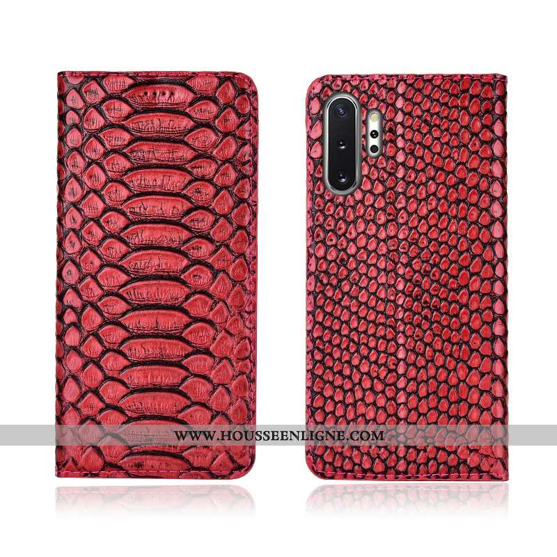 Étui Samsung Galaxy Note 10+ Protection Cuir Véritable Incassable Téléphone Portable Modèle Fleurie 