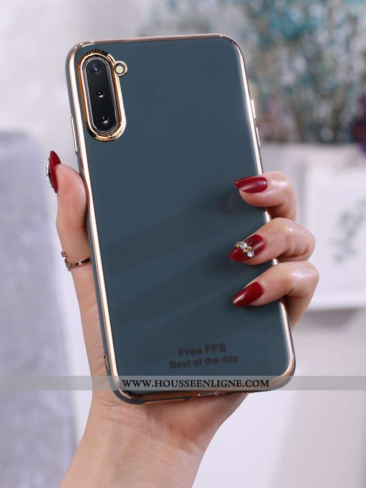 Étui Samsung Galaxy Note 10 Silicone Protection Bleu Marin Coque Fluide Doux Tout Compris Tendance B