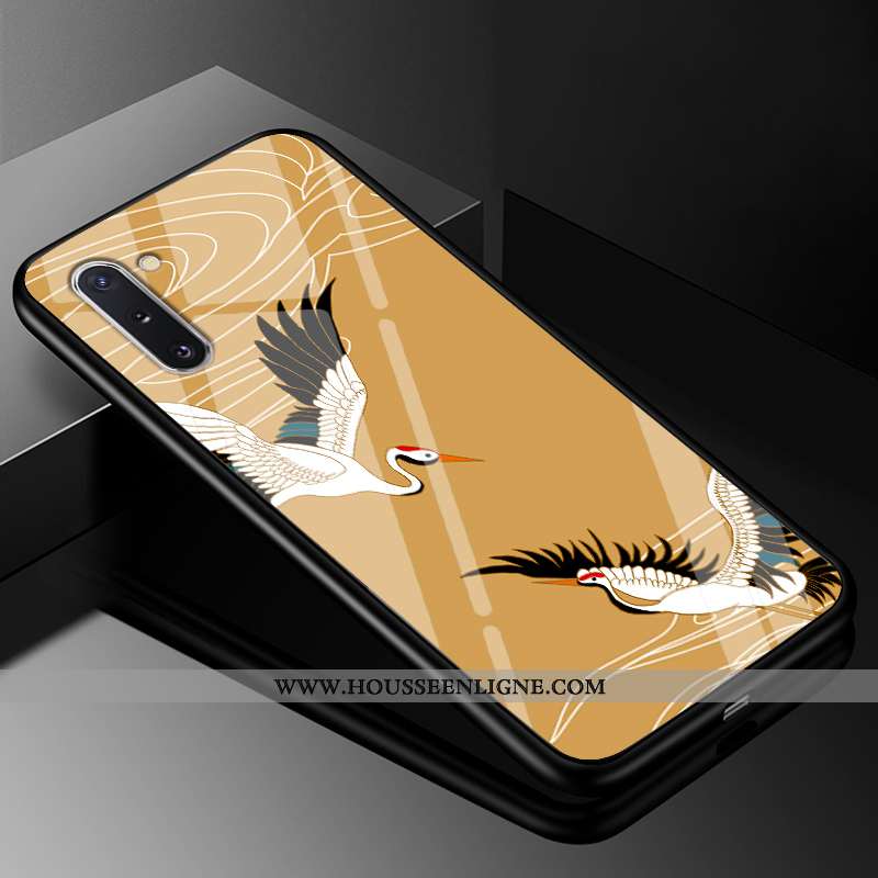 Étui Samsung Galaxy Note 10 Tendance Silicone Téléphone Portable Étoile Grue Créatif Coque Rouge