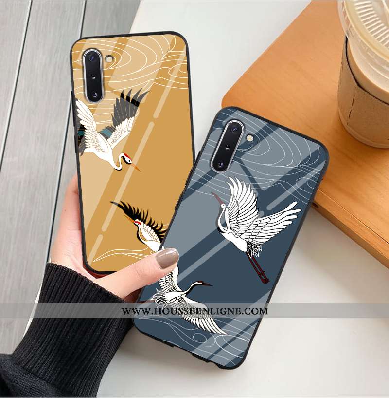 Étui Samsung Galaxy Note 10 Tendance Silicone Téléphone Portable Étoile Grue Créatif Coque Rouge