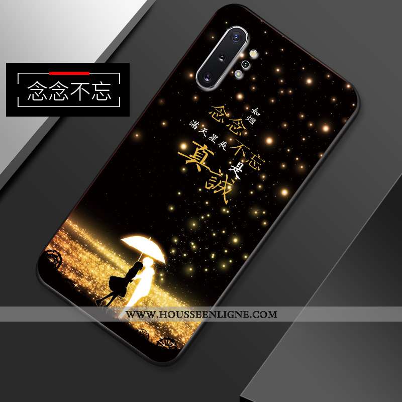 Étui Samsung Galaxy Note 10+ Ultra Tendance Créatif Coque Délavé En Daim Simple Personnalité Bleu Fo