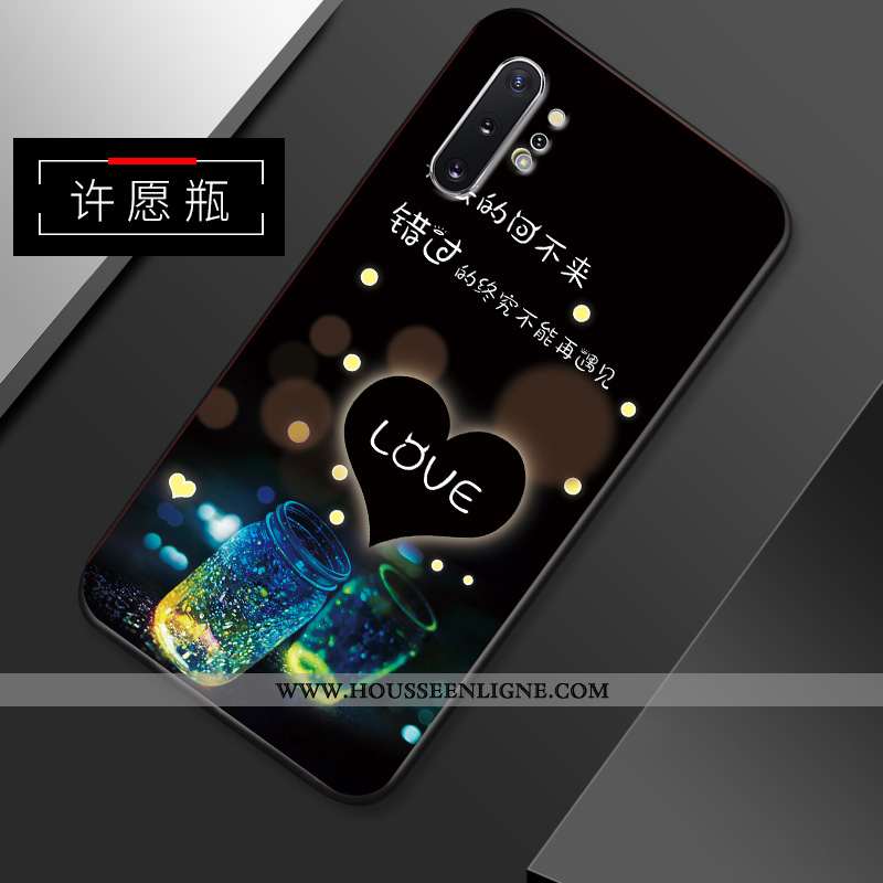 Étui Samsung Galaxy Note 10+ Ultra Tendance Créatif Coque Délavé En Daim Simple Personnalité Bleu Fo