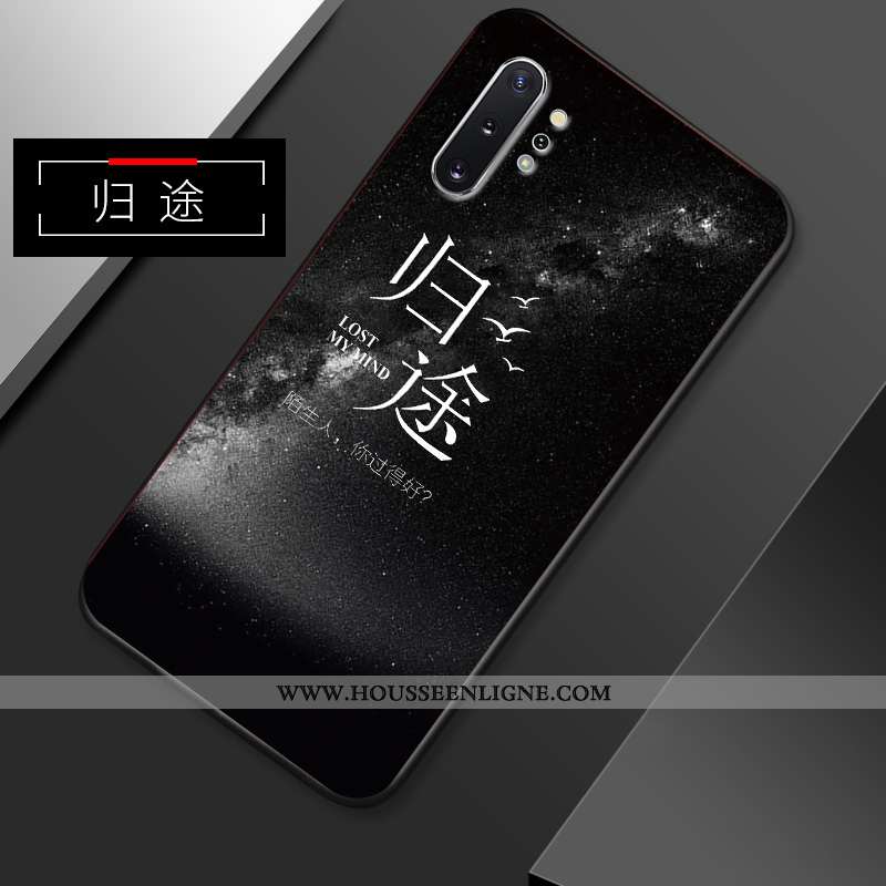 Étui Samsung Galaxy Note 10+ Ultra Tendance Créatif Coque Délavé En Daim Simple Personnalité Bleu Fo
