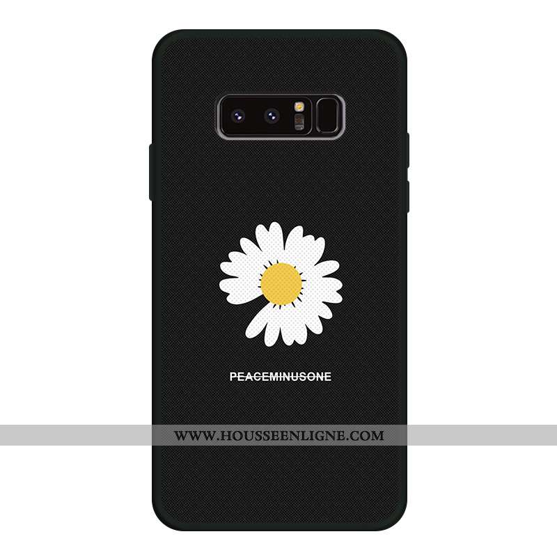 Étui Samsung Galaxy Note 8 Créatif Tendance Incassable Amoureux Petit Dragon Silicone Noir
