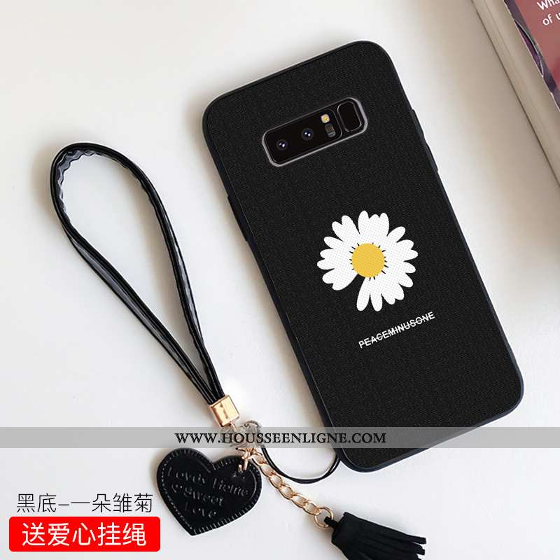 Étui Samsung Galaxy Note 8 Créatif Tendance Incassable Amoureux Petit Dragon Silicone Noir