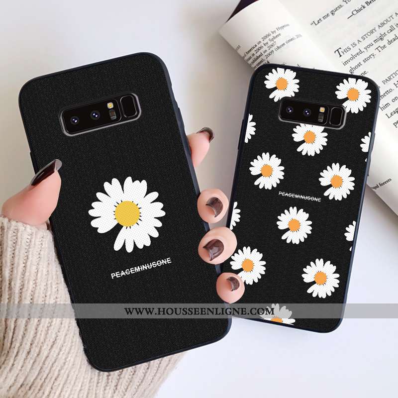 Étui Samsung Galaxy Note 8 Créatif Tendance Incassable Amoureux Petit Dragon Silicone Noir