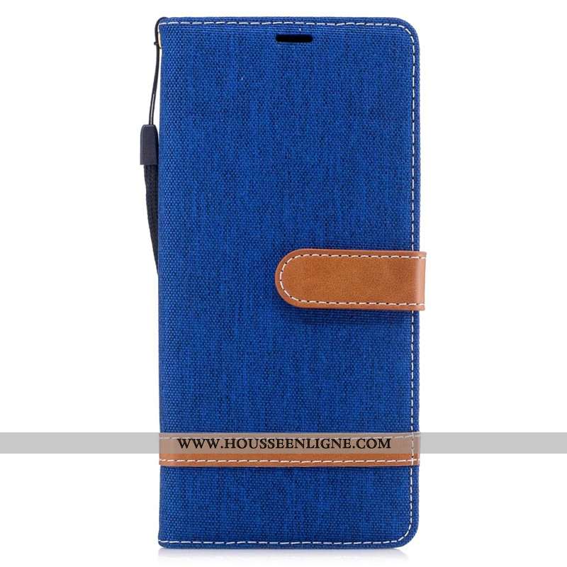 Étui Samsung Galaxy Note 8 Portefeuille Tendance En Denim Carte Rouge Tout Compris Téléphone Portabl