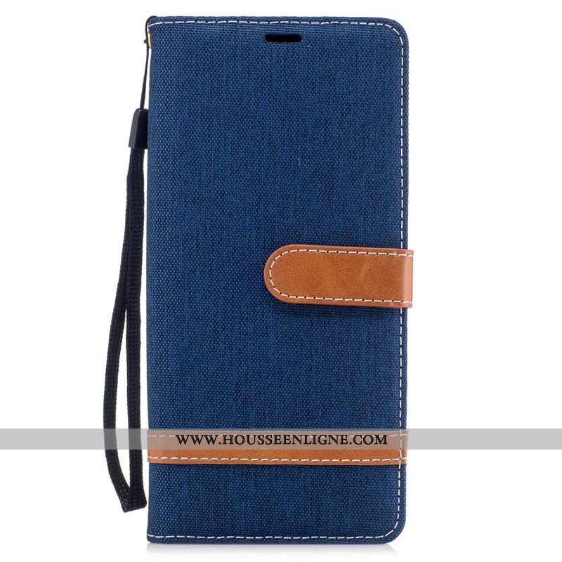 Étui Samsung Galaxy Note 8 Portefeuille Tendance En Denim Carte Rouge Tout Compris Téléphone Portabl