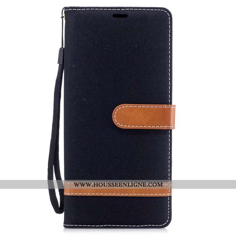 Étui Samsung Galaxy Note 8 Portefeuille Tendance En Denim Carte Rouge Tout Compris Téléphone Portabl