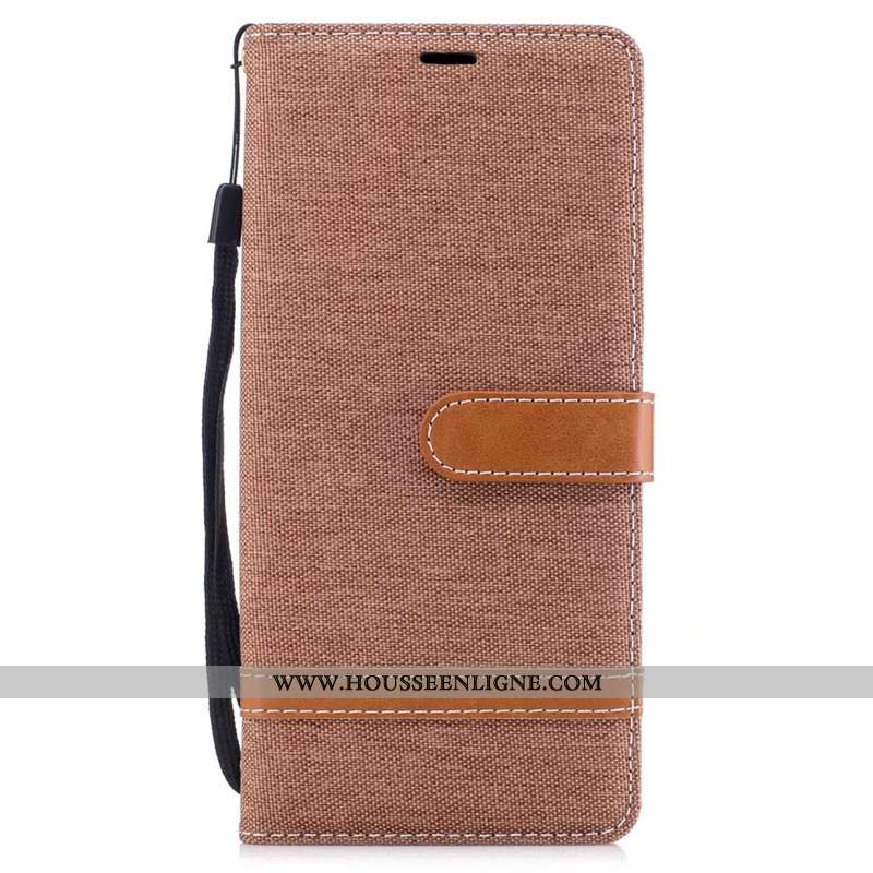 Étui Samsung Galaxy Note 8 Portefeuille Tendance En Denim Carte Rouge Tout Compris Téléphone Portabl