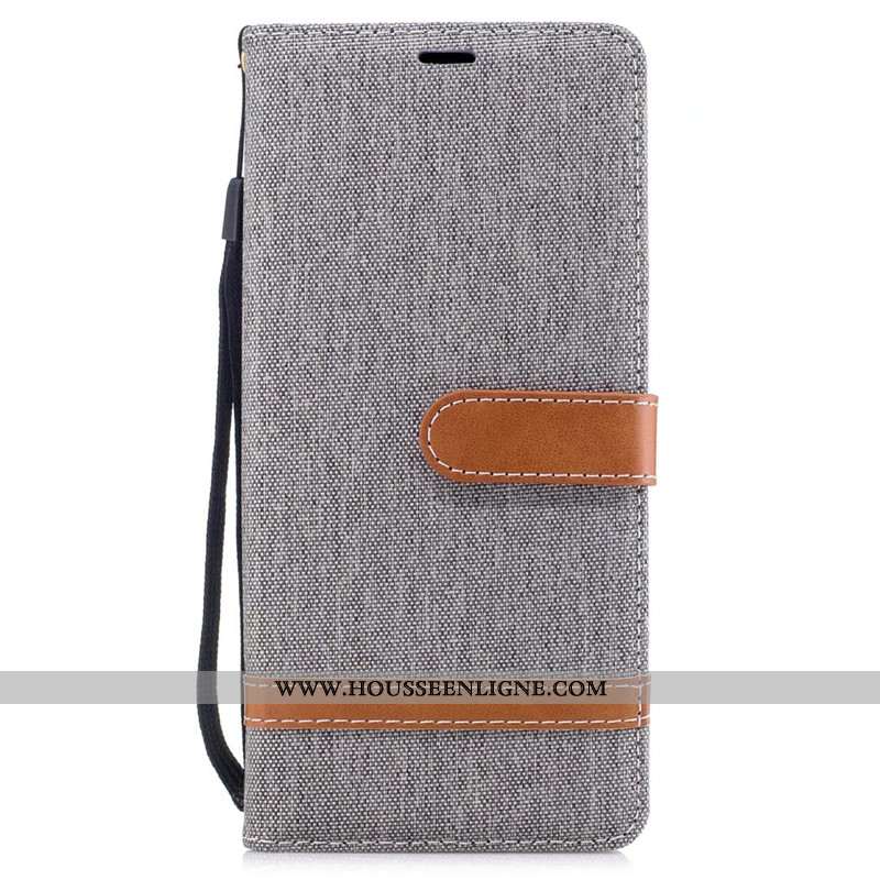 Étui Samsung Galaxy Note 8 Portefeuille Tendance En Denim Carte Rouge Tout Compris Téléphone Portabl