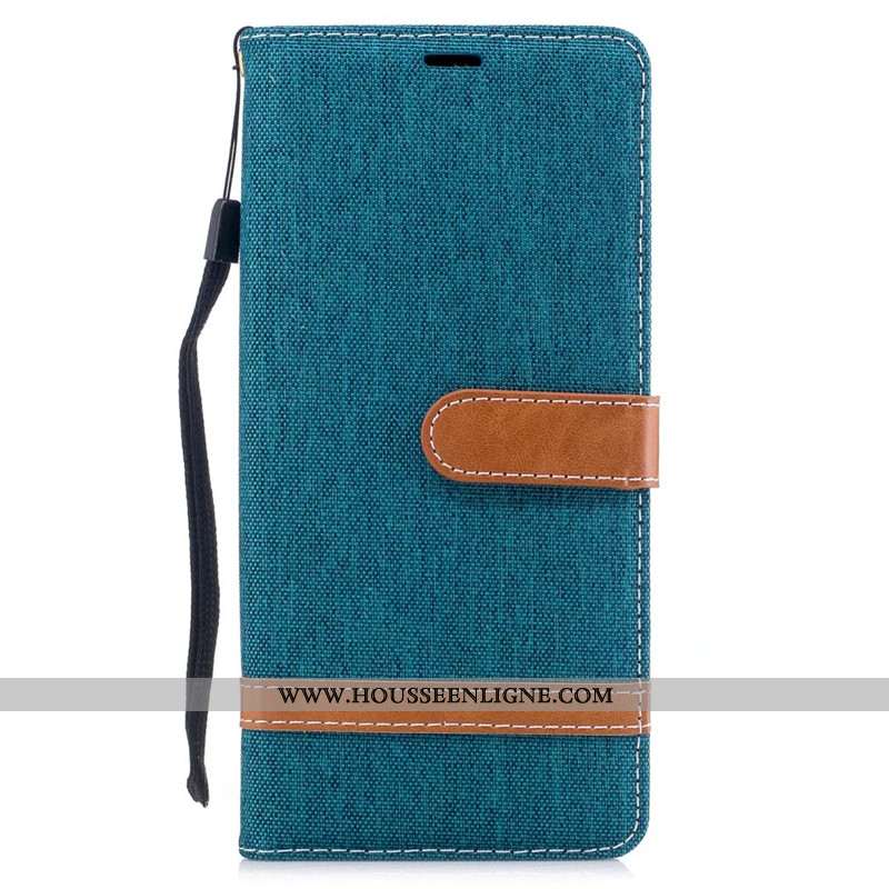 Étui Samsung Galaxy Note 8 Portefeuille Tendance En Denim Carte Rouge Tout Compris Téléphone Portabl