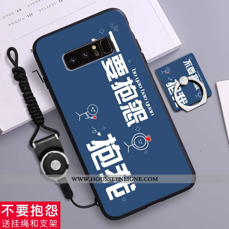 Étui Samsung Galaxy Note 8 Silicone Délavé En Daim Amoureux Dessin Animé Tout Compris Tendance Jaune
