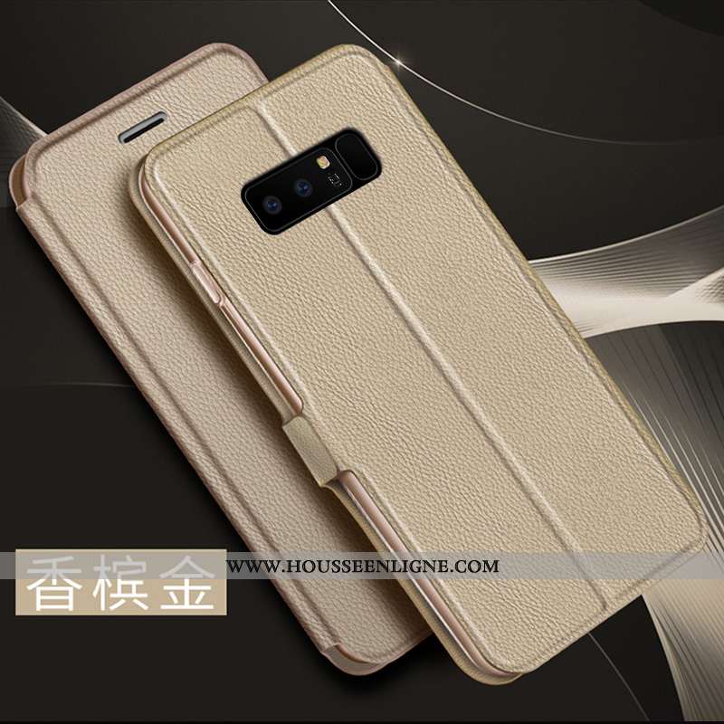 Étui Samsung Galaxy Note 8 Tendance Cuir Rouge Tout Compris Clamshell Téléphone Portable Incassable 