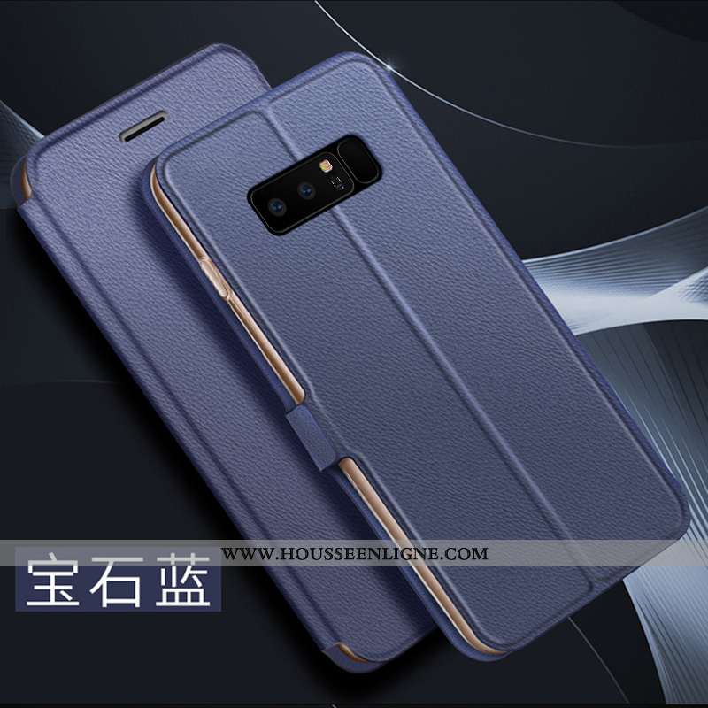 Étui Samsung Galaxy Note 8 Tendance Cuir Rouge Tout Compris Clamshell Téléphone Portable Incassable 