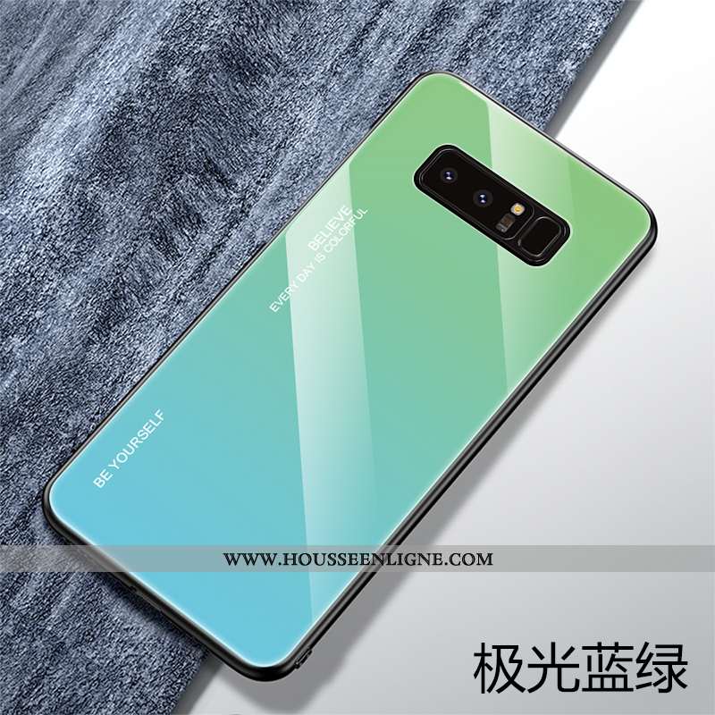 Étui Samsung Galaxy Note 8 Verre Personnalité Tout Compris Violet Étoile Téléphone Portable