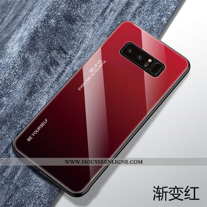 Étui Samsung Galaxy Note 8 Verre Personnalité Tout Compris Violet Étoile Téléphone Portable