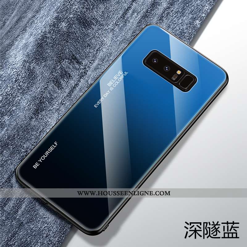 Étui Samsung Galaxy Note 8 Verre Personnalité Tout Compris Violet Étoile Téléphone Portable