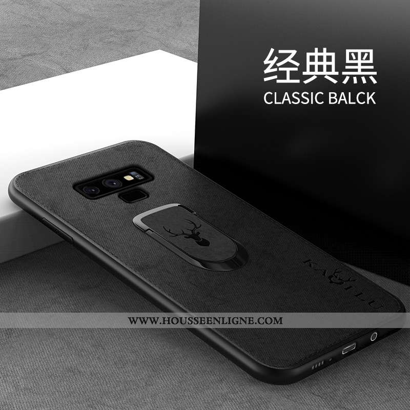 Étui Samsung Galaxy Note 9 Créatif Tendance Téléphone Portable Simple Tout Compris Silicone Gris