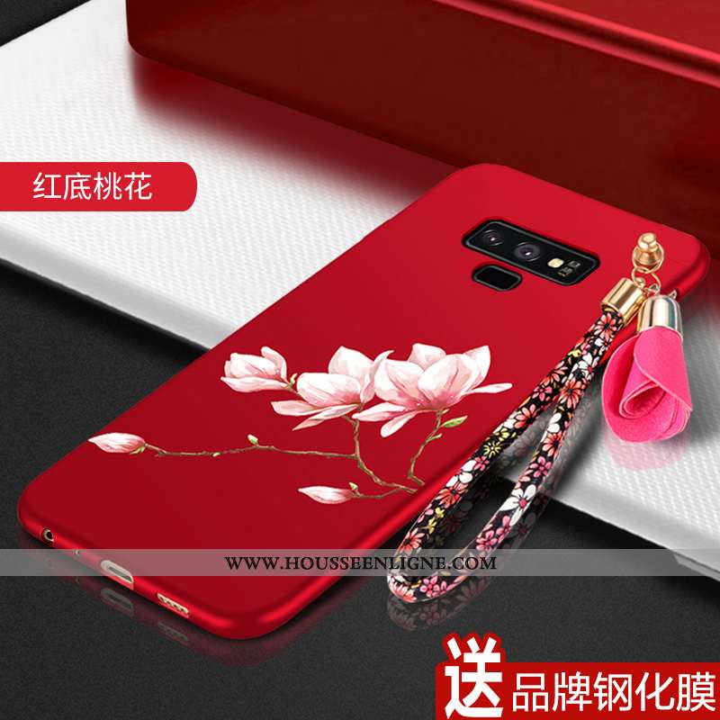 Étui Samsung Galaxy Note 9 Délavé En Daim Fluide Doux Téléphone Portable Silicone Incassable Coque R