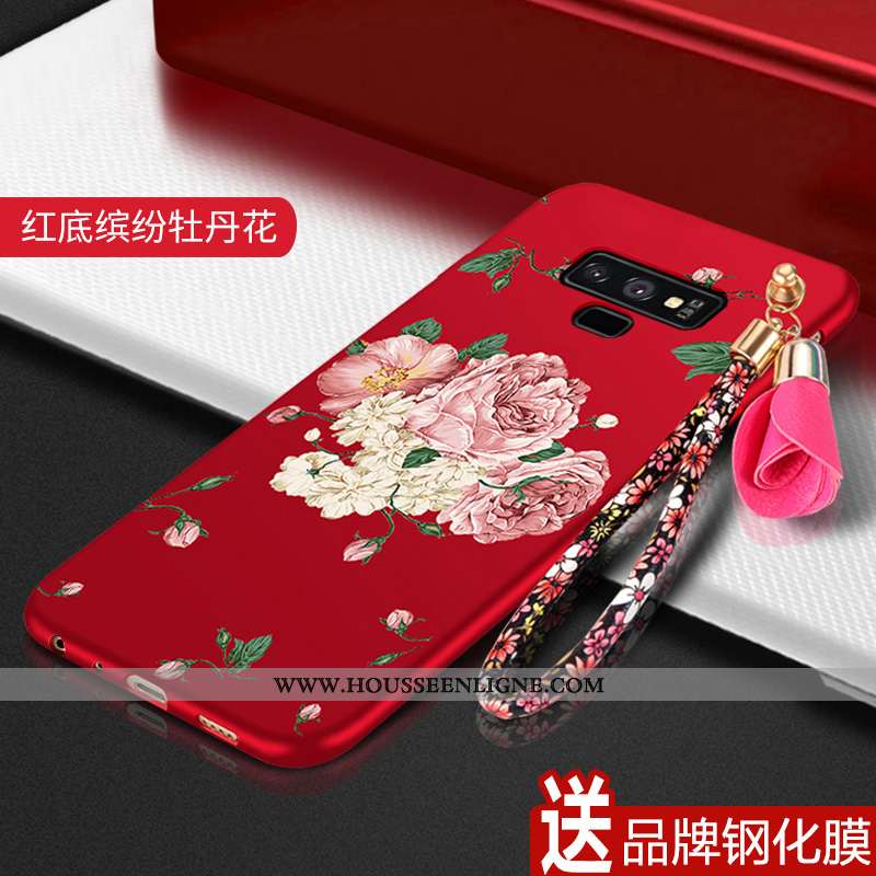 Étui Samsung Galaxy Note 9 Délavé En Daim Fluide Doux Téléphone Portable Silicone Incassable Coque R