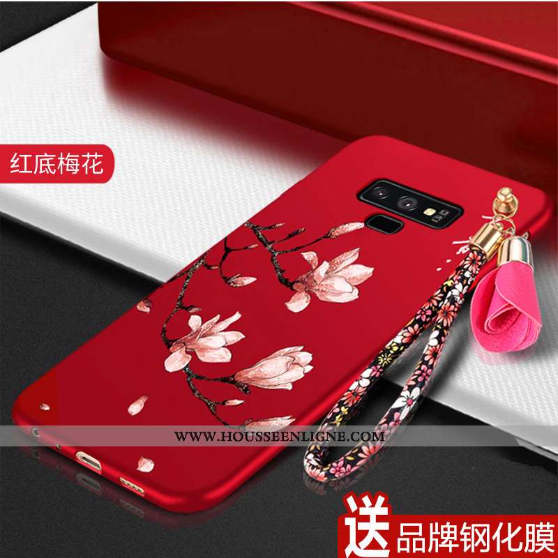 Étui Samsung Galaxy Note 9 Délavé En Daim Fluide Doux Téléphone Portable Silicone Incassable Coque R