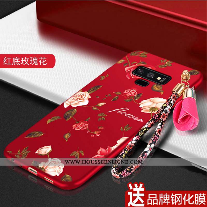 Étui Samsung Galaxy Note 9 Délavé En Daim Fluide Doux Téléphone Portable Silicone Incassable Coque R